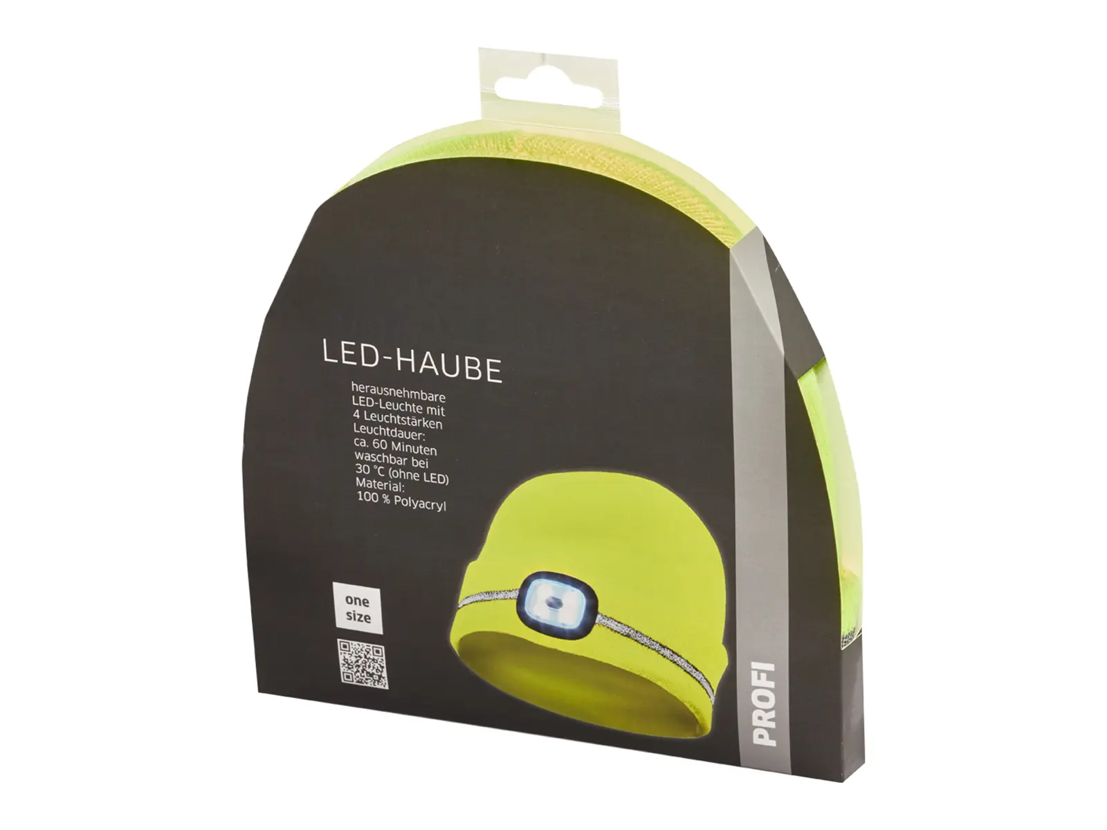 Mütze LED mit Reflektionsstreifen, gelb